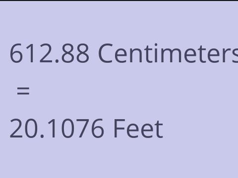 612.88 CM TO FEET