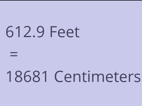 612.9 FEET TO CM