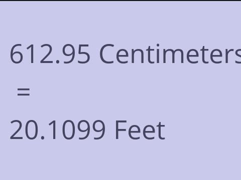 612.95 CM TO FEET