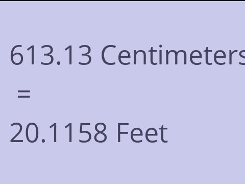 613.13 CM TO FEET