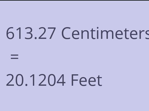 613.27 CM TO FEET