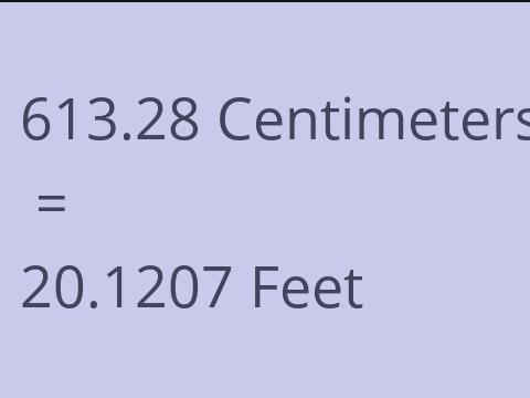 613.28 CM TO FEET