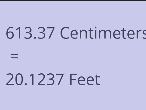 613.37 CM TO FEET