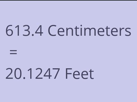 613.4 CM TO FEET