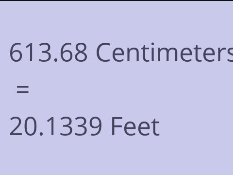 613.68 CM TO FEET