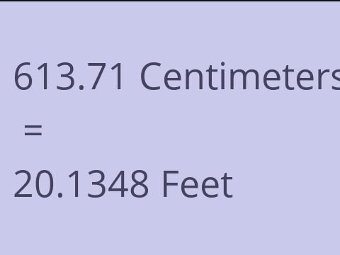 613.71 CM TO FEET