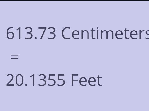 613.73 CM TO FEET