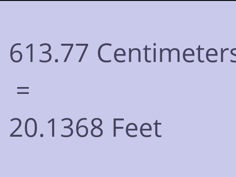 613.77 CM TO FEET