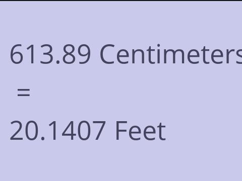 613.89 CM TO FEET