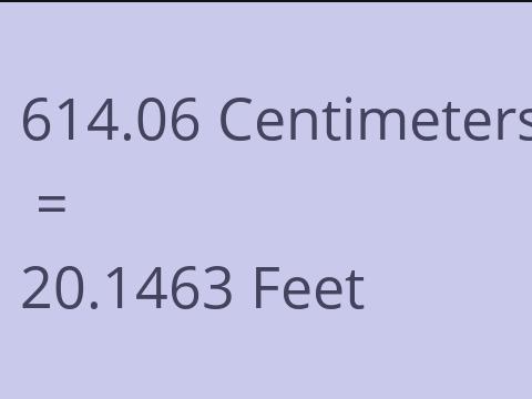 614.06 CM TO FEET