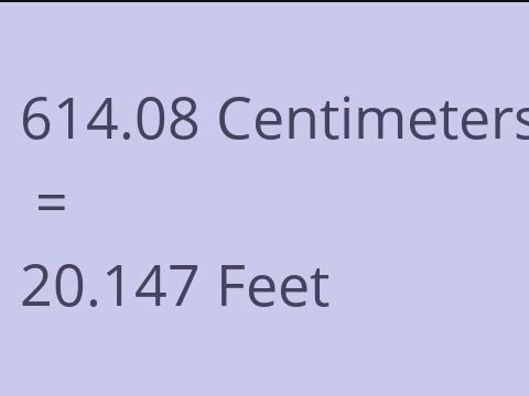 614.08 CM TO FEET