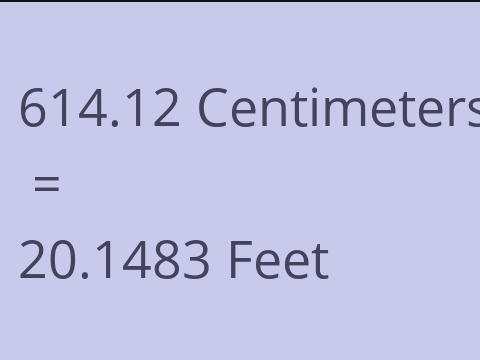 614.12 CM TO FEET