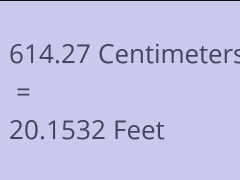 614.27 CM TO FEET