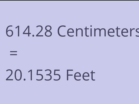 614.28 CM TO FEET