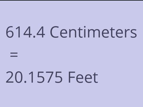 614.4 CM TO FEET