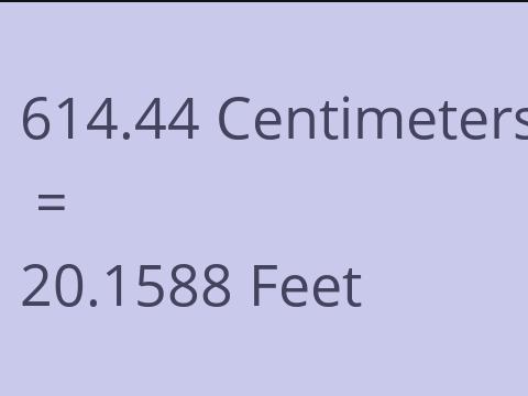 614.44 CM TO FEET