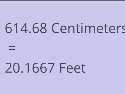 614.68 CM TO FEET