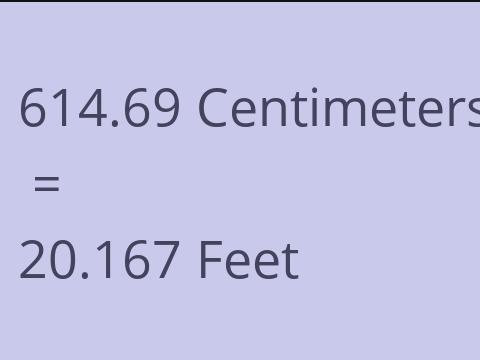 614.69 CM TO FEET