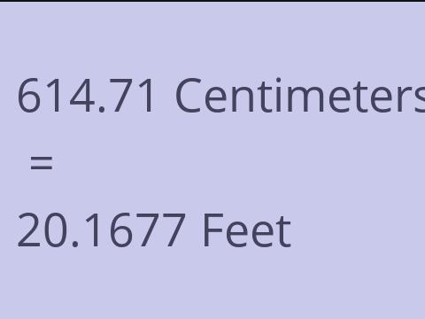 614.71 CM TO FEET