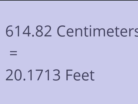 614.82 CM TO FEET