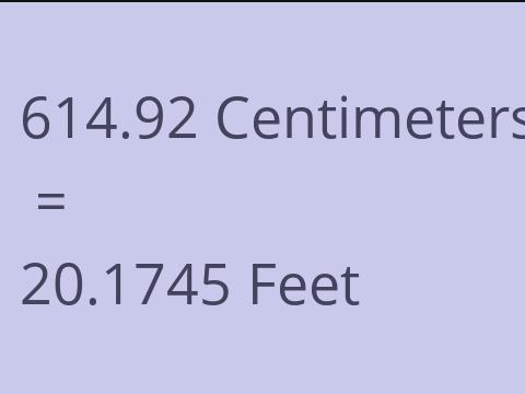 614.92 CM TO FEET