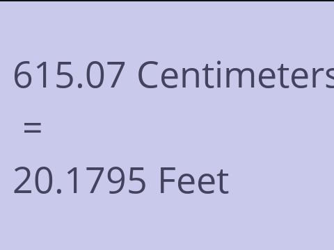 615.07 CM TO FEET