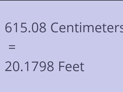 615.08 CM TO FEET