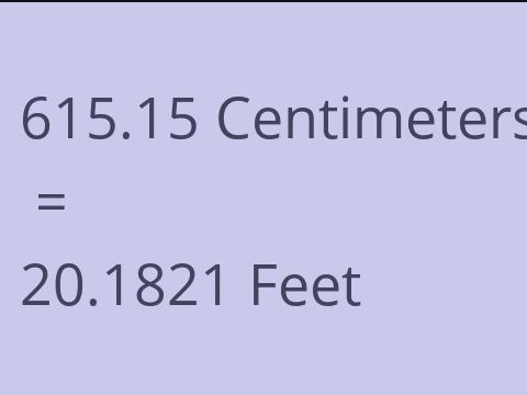 615.15 CM TO FEET