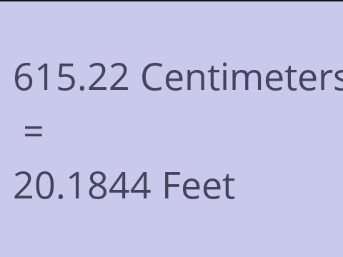 615.22 CM TO FEET