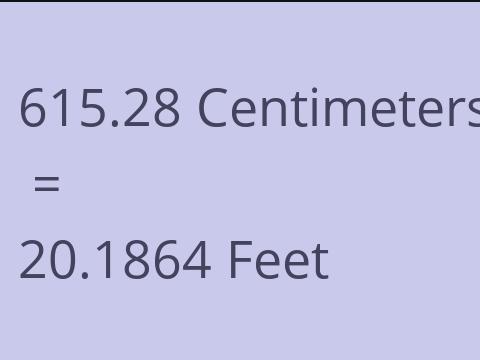 615.28 CM TO FEET