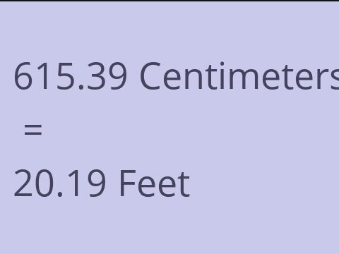 615.39 CM TO FEET