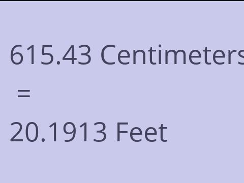 615.43 CM TO FEET