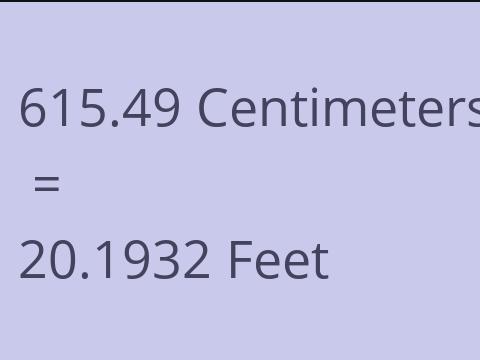 615.49 CM TO FEET