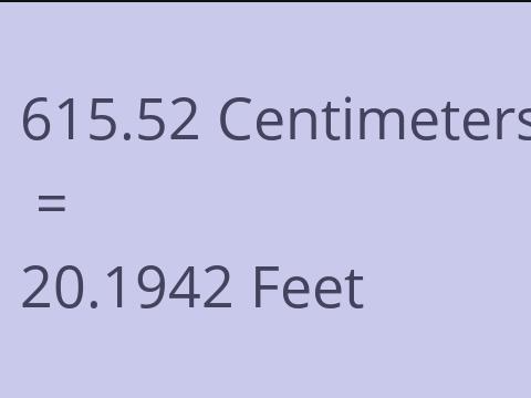 615.52 CM TO FEET