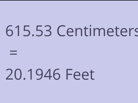 615.53 CM TO FEET