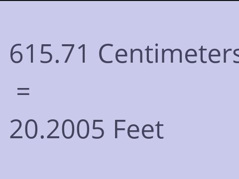 615.71 CM TO FEET