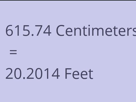 615.74 CM TO FEET