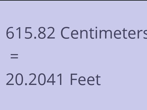 615.82 CM TO FEET