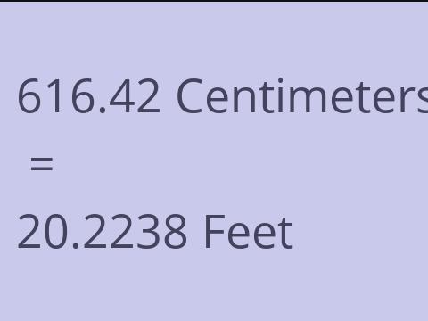 616.42 CM TO FEET