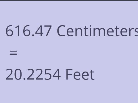 616.47 CM TO FEET