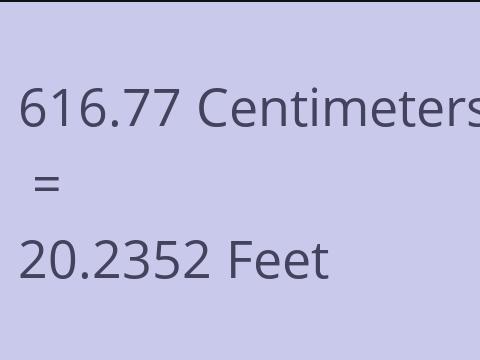 616.77 CM TO FEET