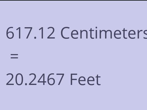 617.12 CM TO FEET