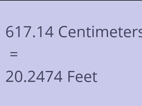 617.14 CM TO FEET