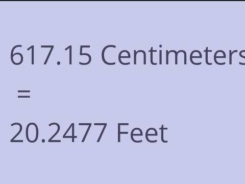 617.15 CM TO FEET