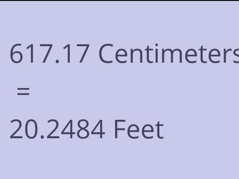 617.17 CM TO FEET