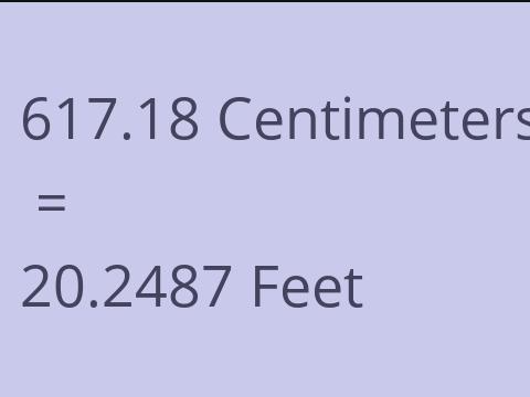 617.18 CM TO FEET