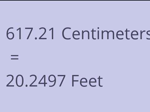 617.21 CM TO FEET