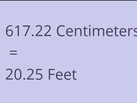 617.22 CM TO FEET