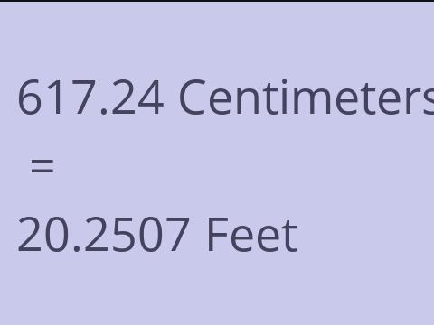 617.24 CM TO FEET