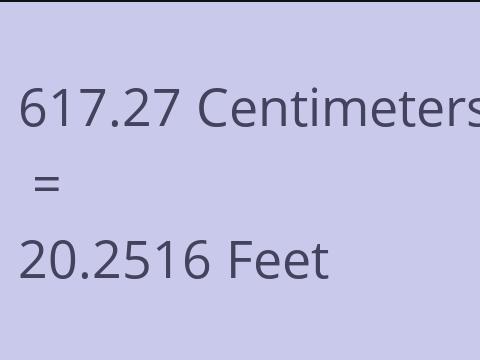 617.27 CM TO FEET